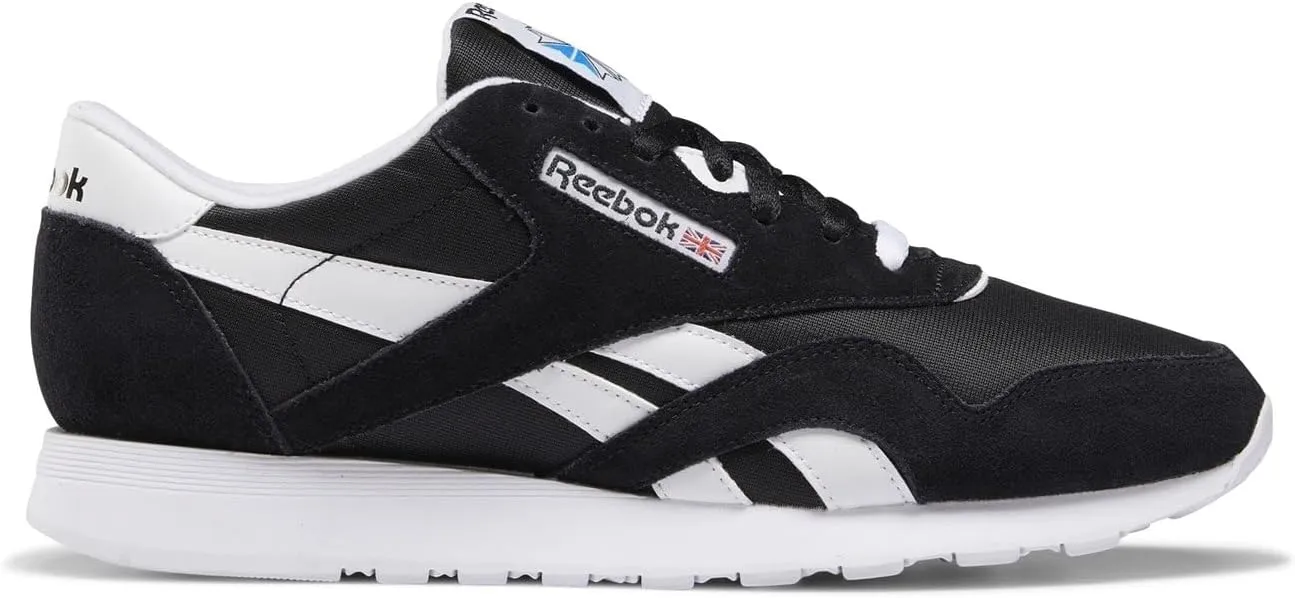 Reebok Women's Classic Nylon Trainers, Cblack Ftwwht Ftwwht, 10 Women