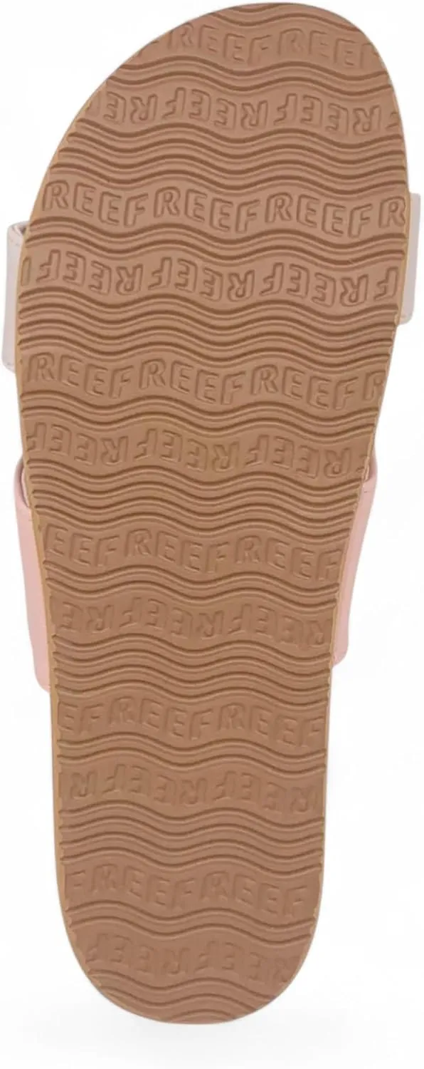 Reef Women's Cushion Vista Fashion Slide Sandal, Vegan Leather Strap, Soft Footbed