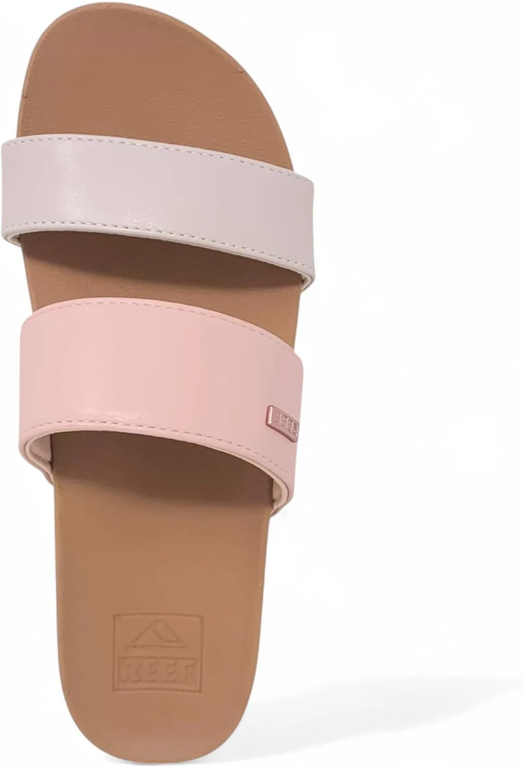 Reef Women's Cushion Vista Fashion Slide Sandal, Vegan Leather Strap, Soft Footbed