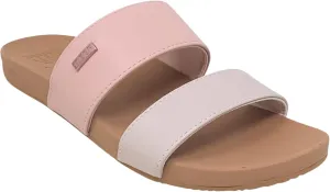 Reef Women's Cushion Vista Fashion Slide Sandal, Vegan Leather Strap, Soft Footbed