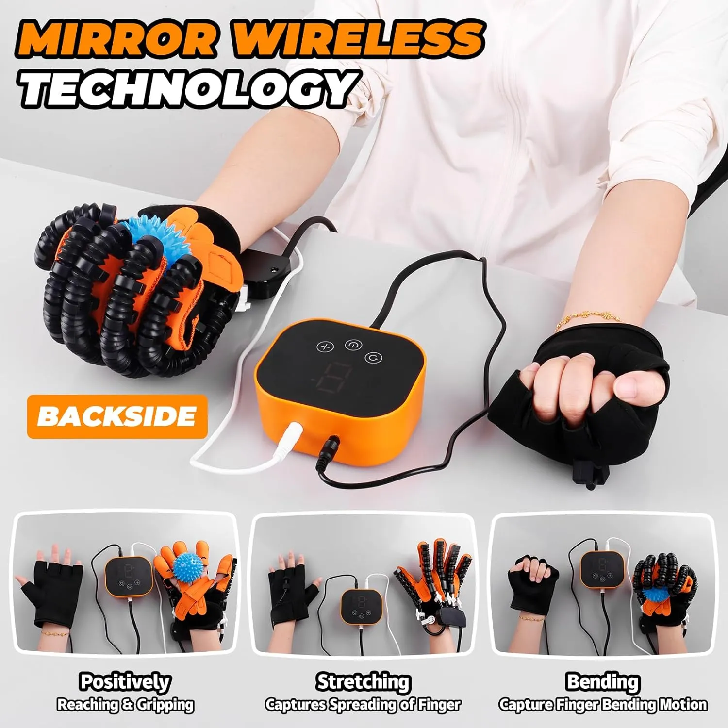 Rehabilitation Robotic Gloves,Stroke Therapy Equipment for Adults,Hand Rehabilitation Robot Gloves,Stroke Recovery