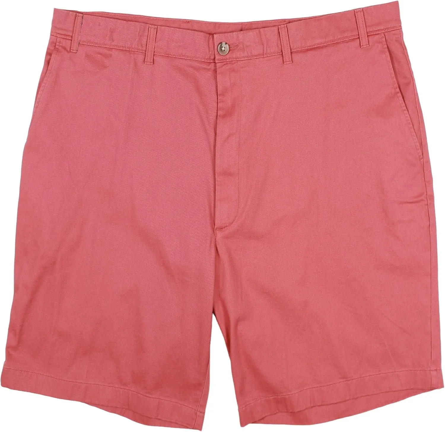Roundtree & Yorke Men's Big and Tall Cotton Stretch Washed Chino Flat Front Shorts, 9" or 11" Inseam