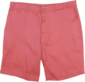 Roundtree & Yorke Men's Big and Tall Cotton Stretch Washed Chino Flat Front Shorts, 9" or 11" Inseam