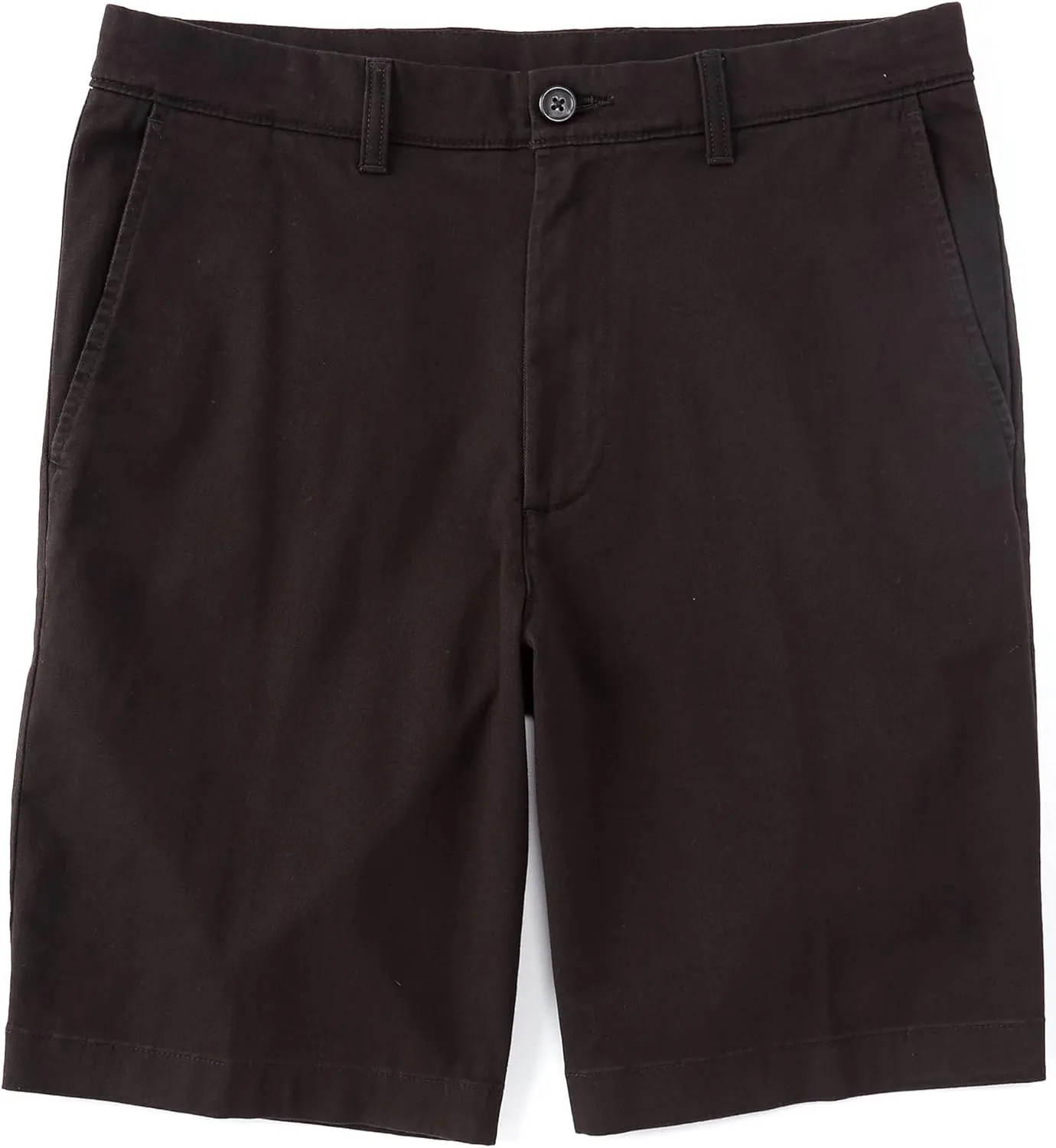 Roundtree & Yorke Men's Big and Tall Cotton Stretch Washed Chino Flat Front Shorts, 9" or 11" Inseam