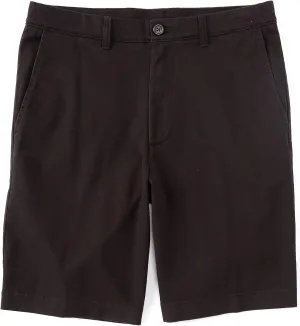 Roundtree & Yorke Men's Big and Tall Cotton Stretch Washed Chino Flat Front Shorts, 9" or 11" Inseam