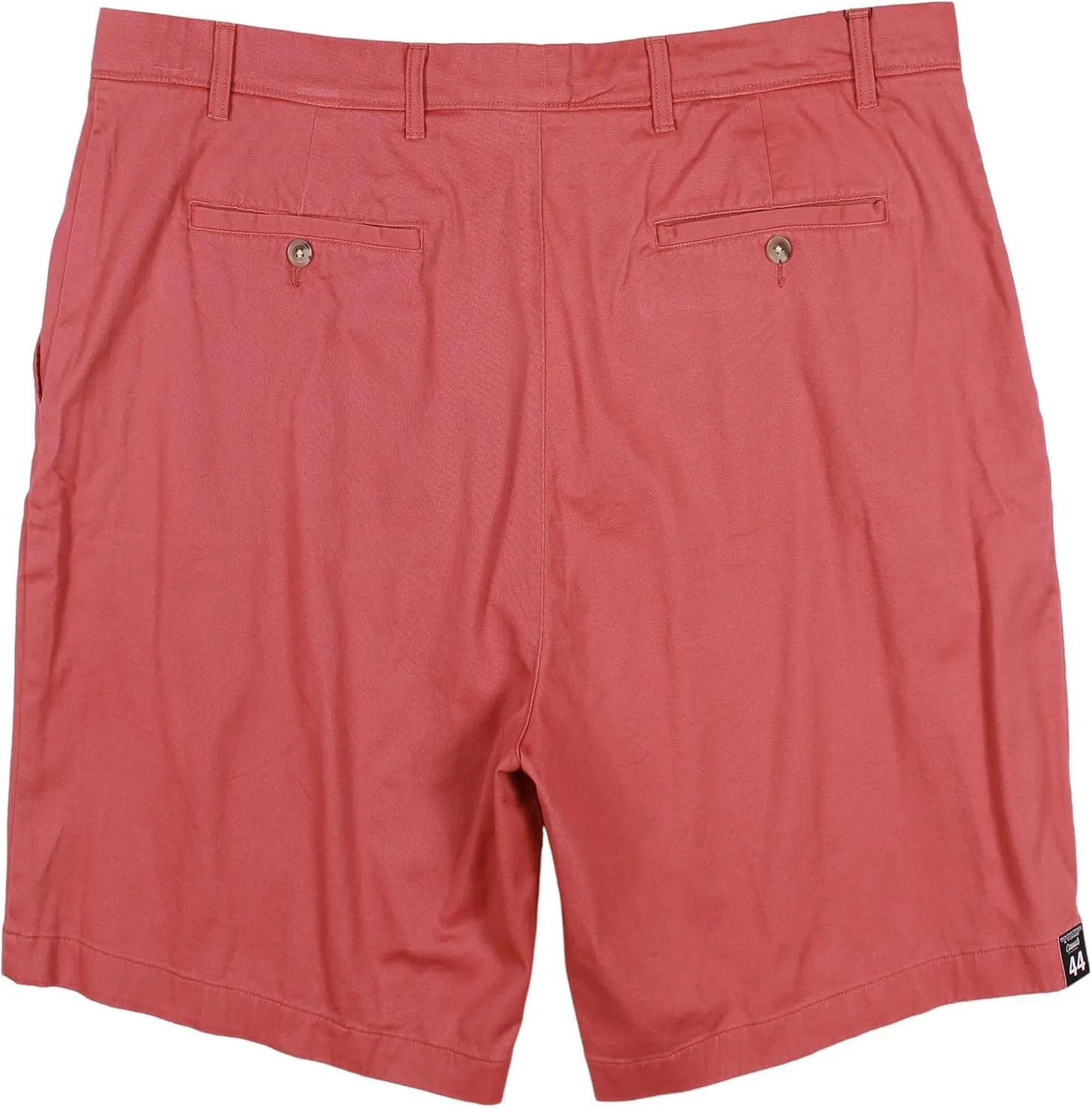 Roundtree & Yorke Men's Big and Tall Cotton Stretch Washed Chino Flat Front Shorts, 9" or 11" Inseam