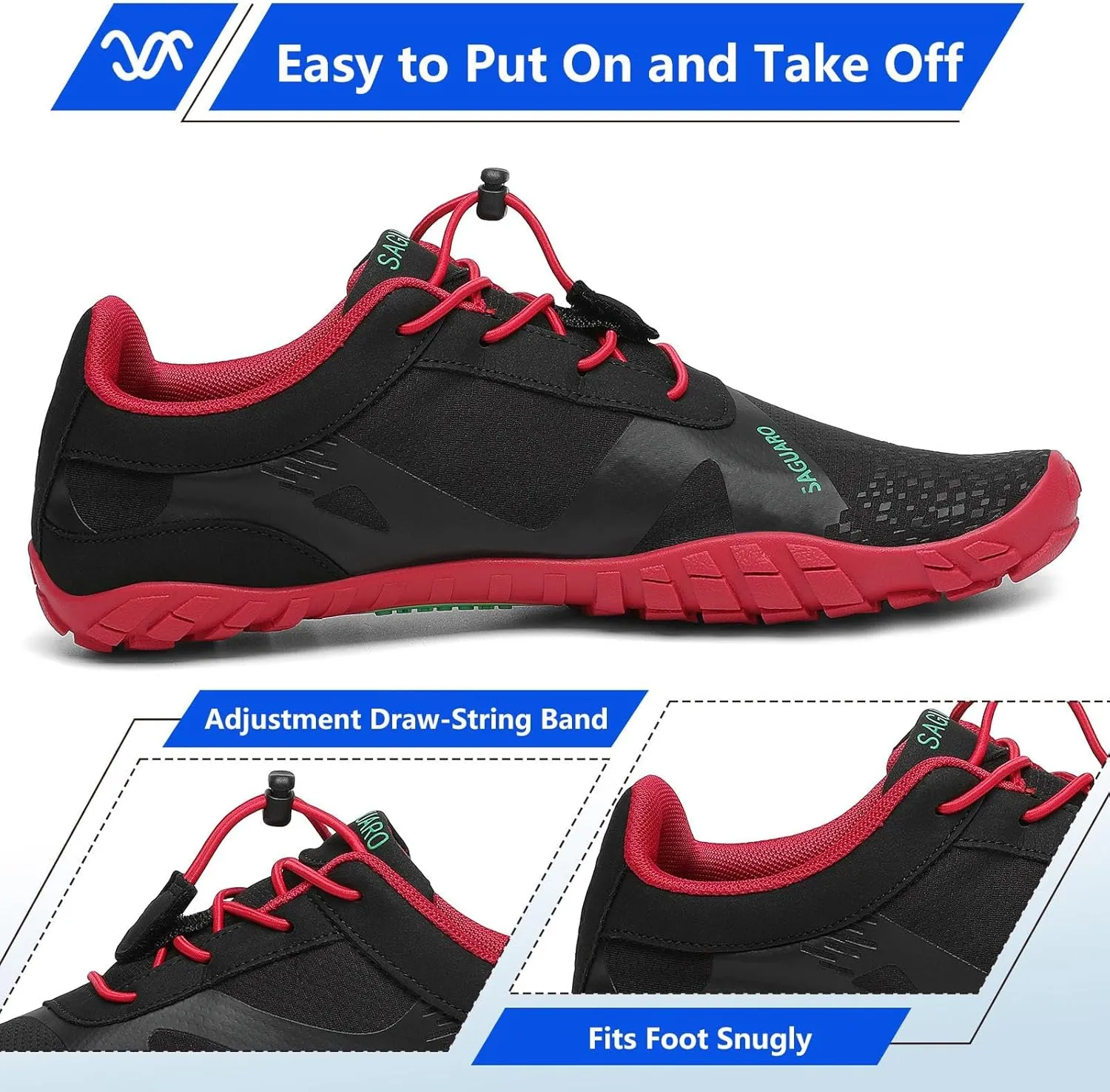 SAGUARO Womens Mens Barefoot Shoes Minimalist Trail Runner Wide Toe Box Zero Drop Outdoor Cross Training Shoe