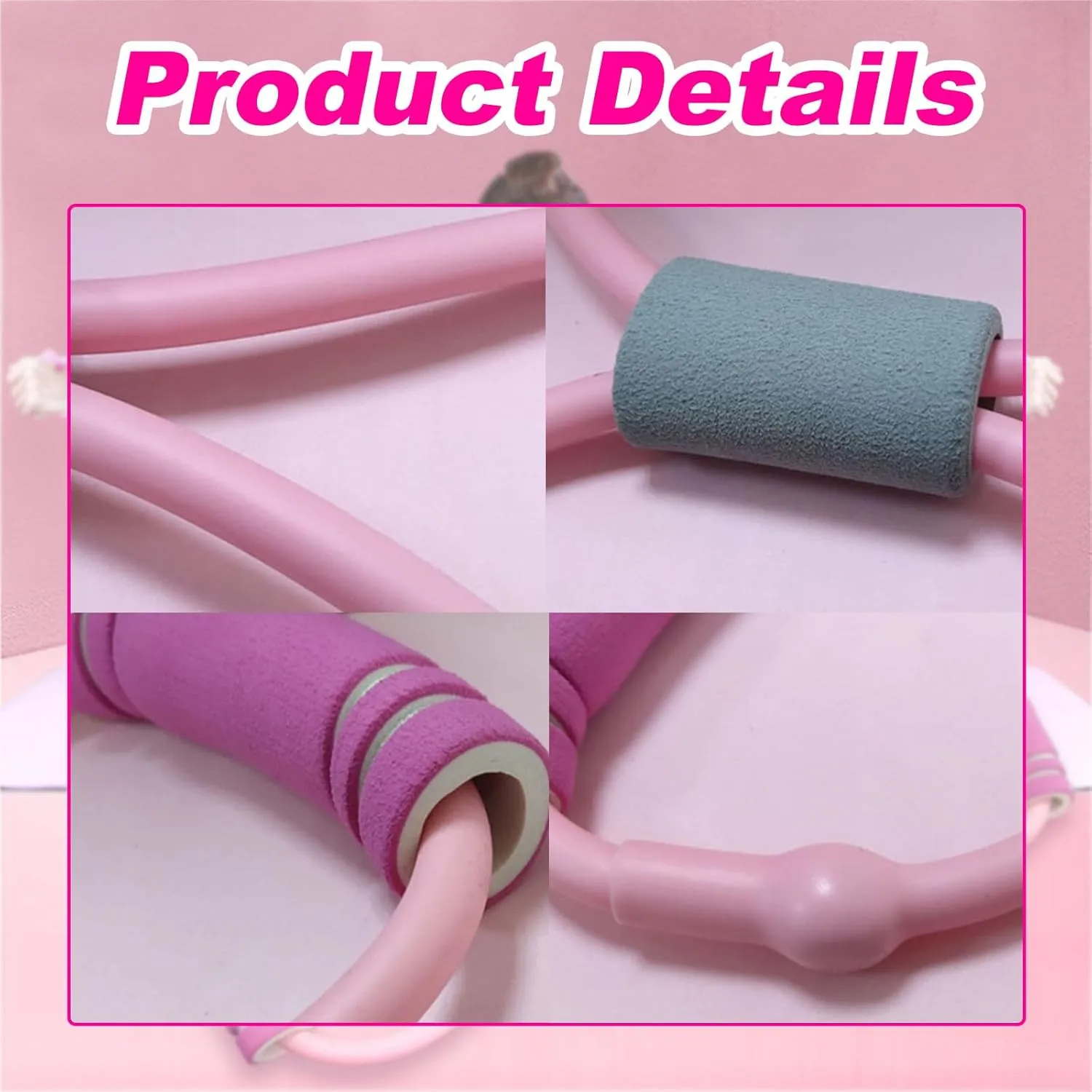 Saludea Resistance Band with Handles, Figure 8 Resistance Band for Exercise, Yoga Gym Fitness Pulling Rope, 8 Shaped Elastic Pull Yoga Tension Rope