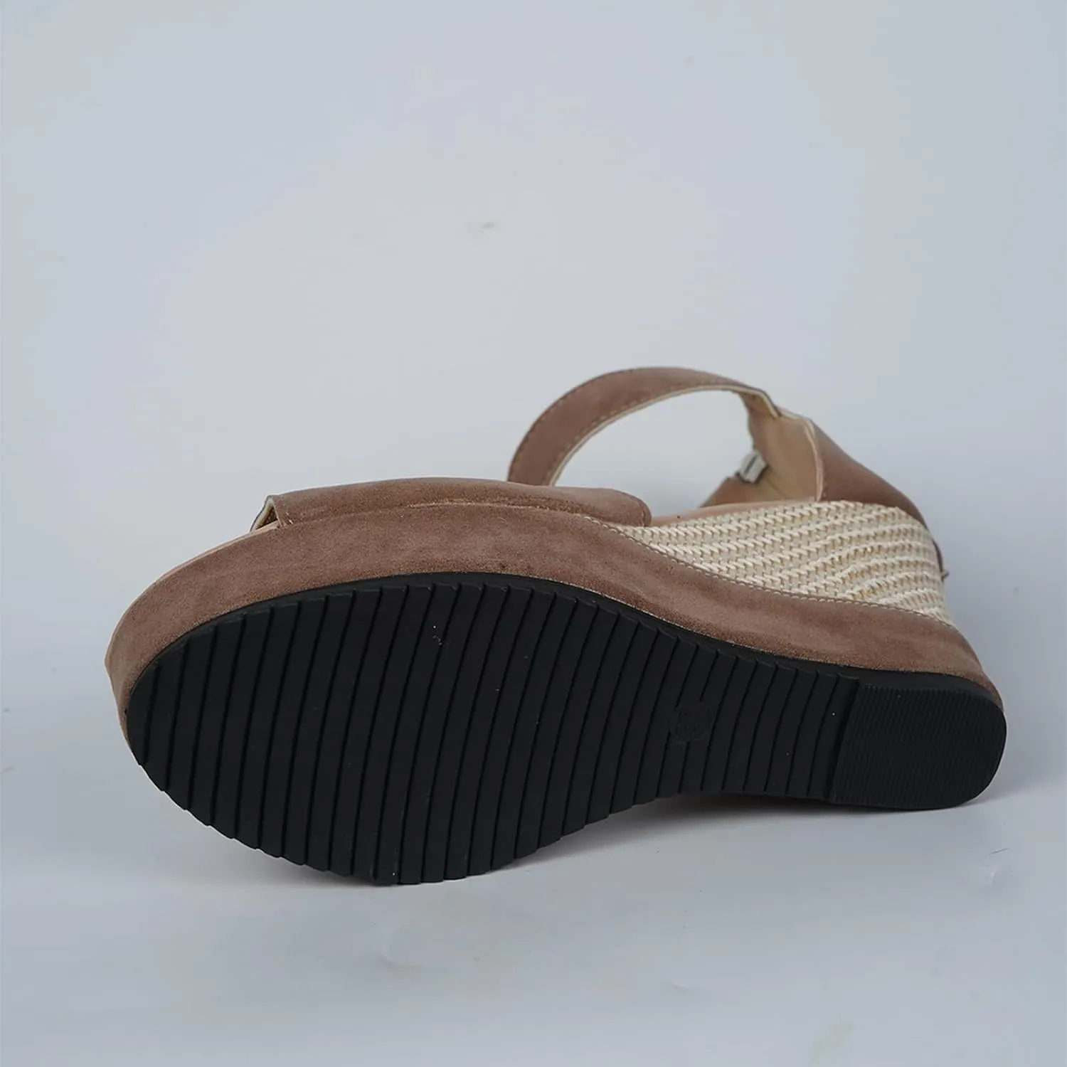 Sandal Espadrilles Flatform Wedge Thick Soled Wedge Heeled Women's Shoes Fashionable And Casual Fish Mouth Hollow Back