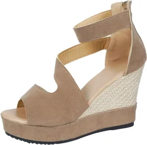Sandal Espadrilles Flatform Wedge Thick Soled Wedge Heeled Women's Shoes Fashionable And Casual Fish Mouth Hollow Back