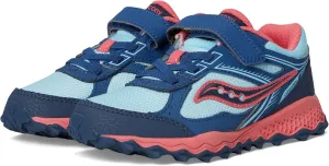 Saucony Cohesion TR14 A/C Trail Running Shoes (Little Big Kid) Sneaker, Aqua/Coral, 5 Wide US Unisex