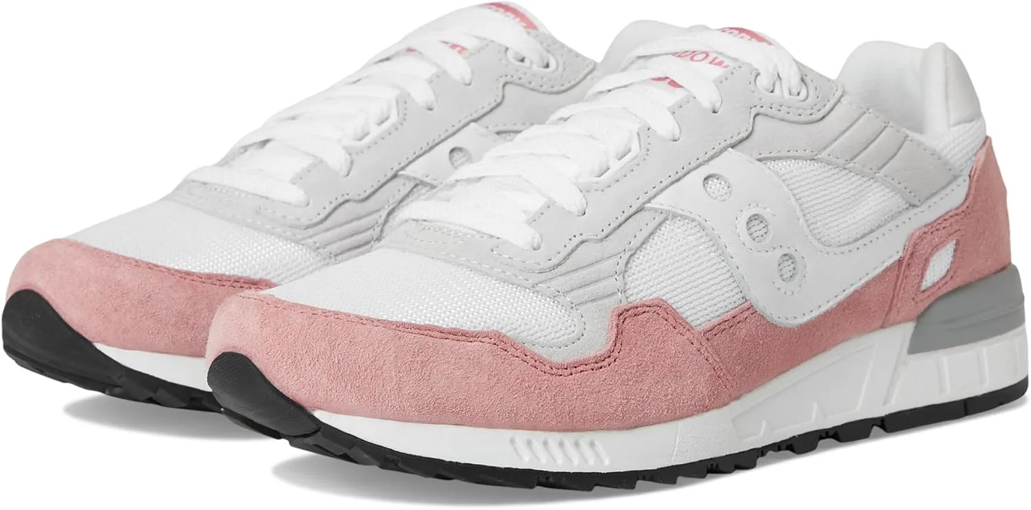 Saucony Unisex Shadow 5000 Sneaker, White/Salmon, 10.5 US Men