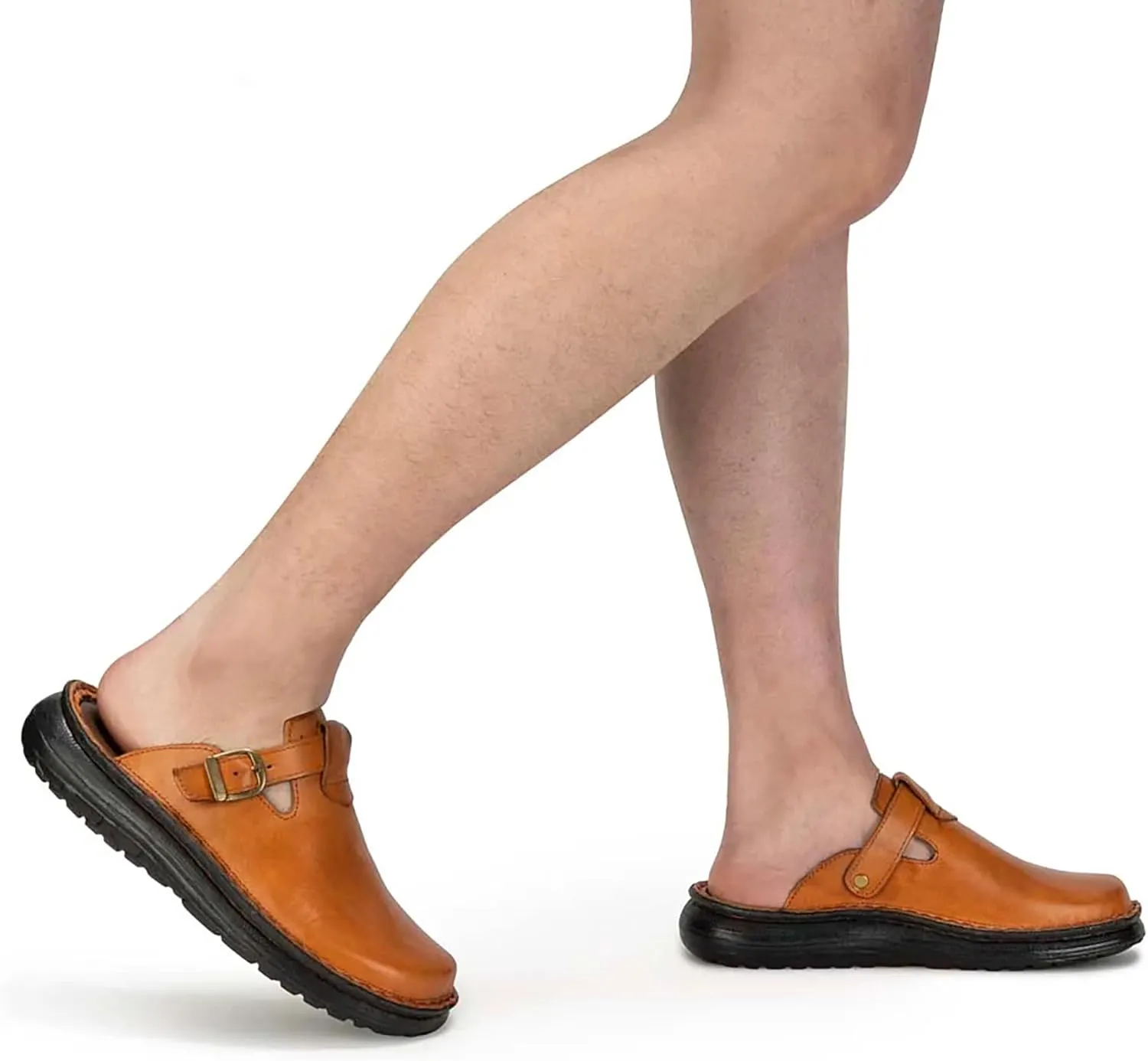 Sawyer - Leather Clog-Toe Sandal - Mens Sandals