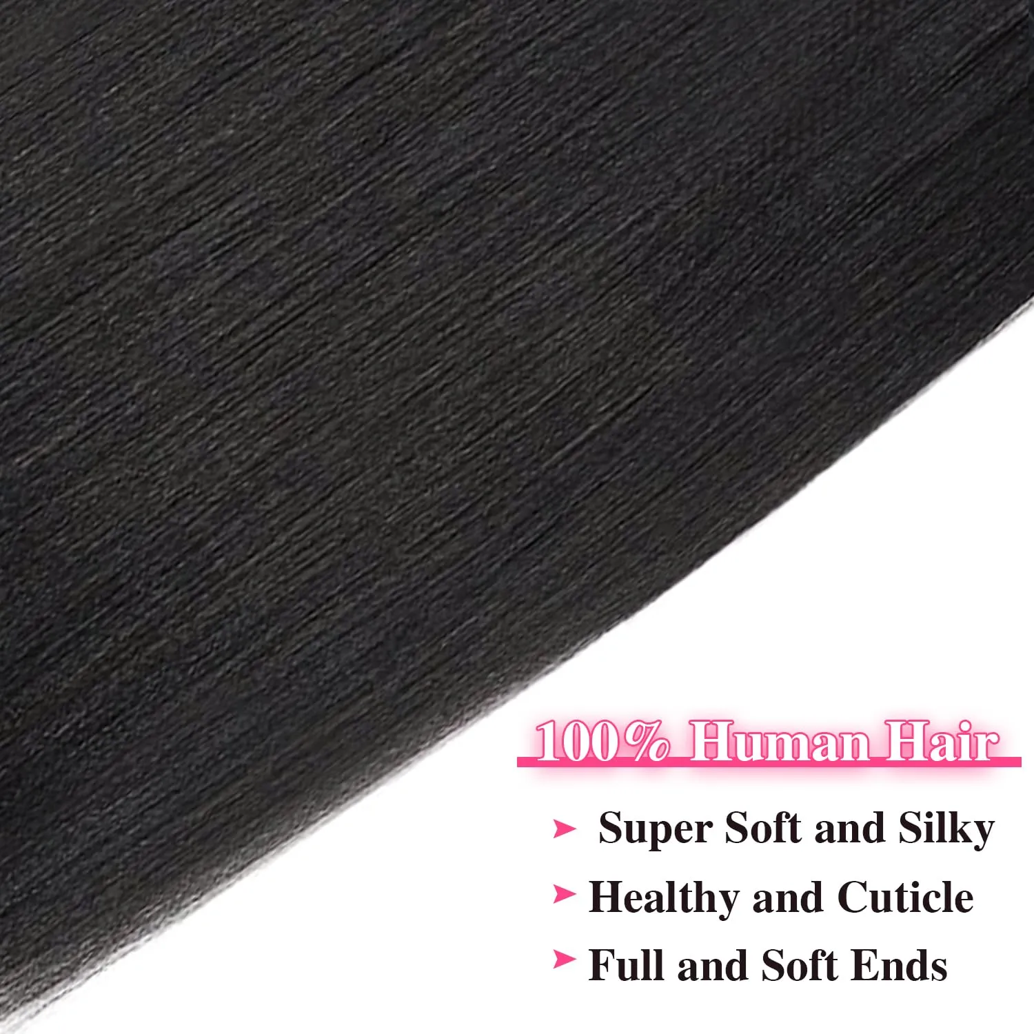 Seamless PU Yaki Straight Clip in Hair Extensions Real Human Hair For Women Invisible Yaki Straight Clip ins (14inch,#1B)