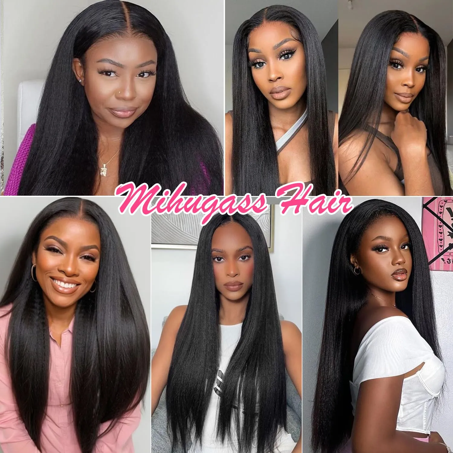 Seamless PU Yaki Straight Clip in Hair Extensions Real Human Hair For Women Invisible Yaki Straight Clip ins (14inch,#1B)