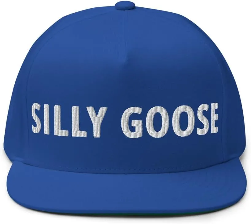 Silly Goose Hat (Embroidered Flat Bill Snapback Cap)