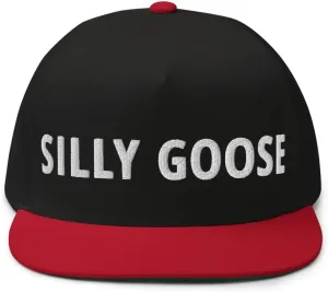 Silly Goose Hat (Embroidered Flat Bill Snapback Cap)