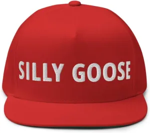 Silly Goose Hat (Embroidered Flat Bill Snapback Cap)