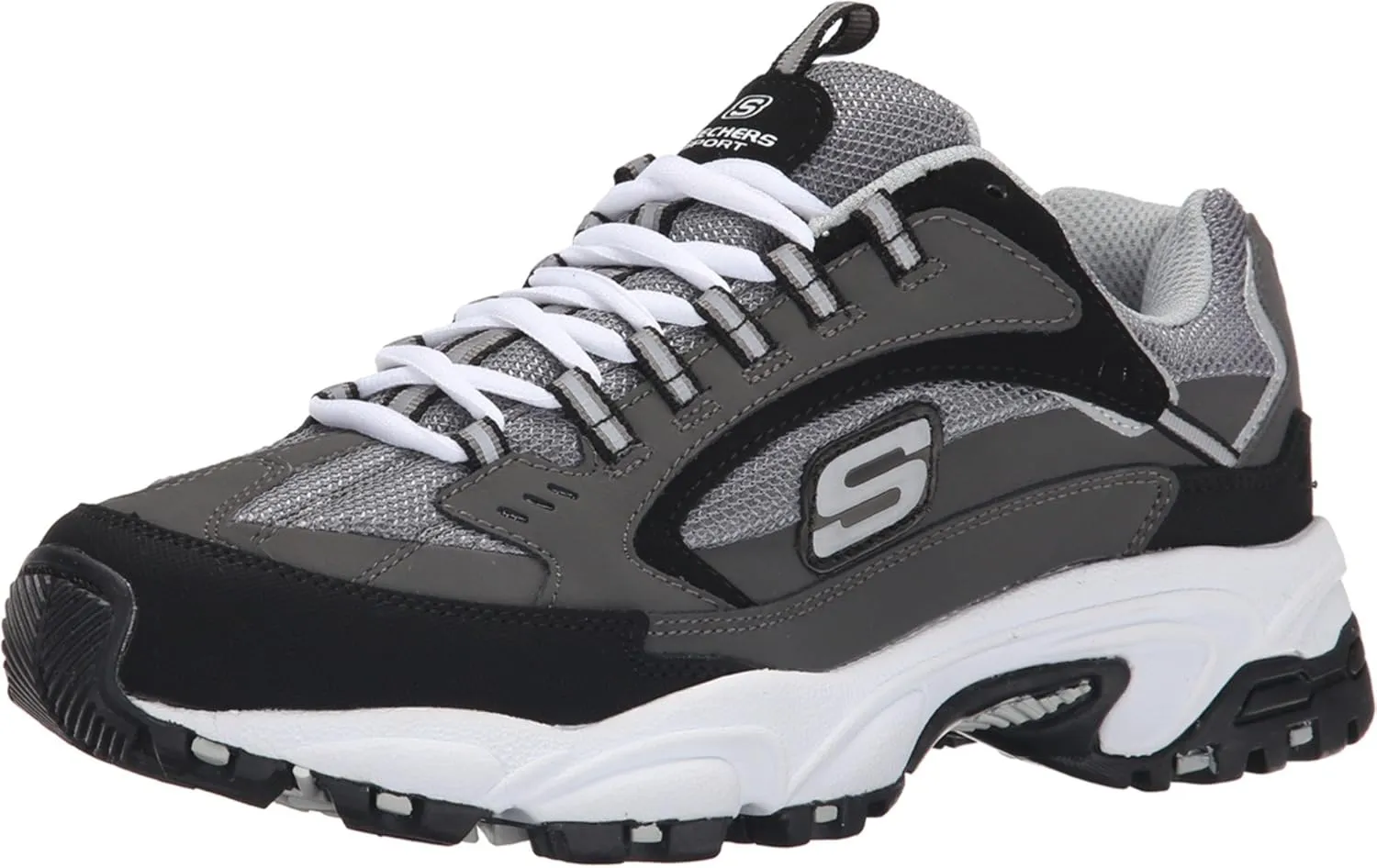 Skechers Men's Stamina Cutback Lace-Up Sneaker,Charcoal Cutback,11.5 2E US