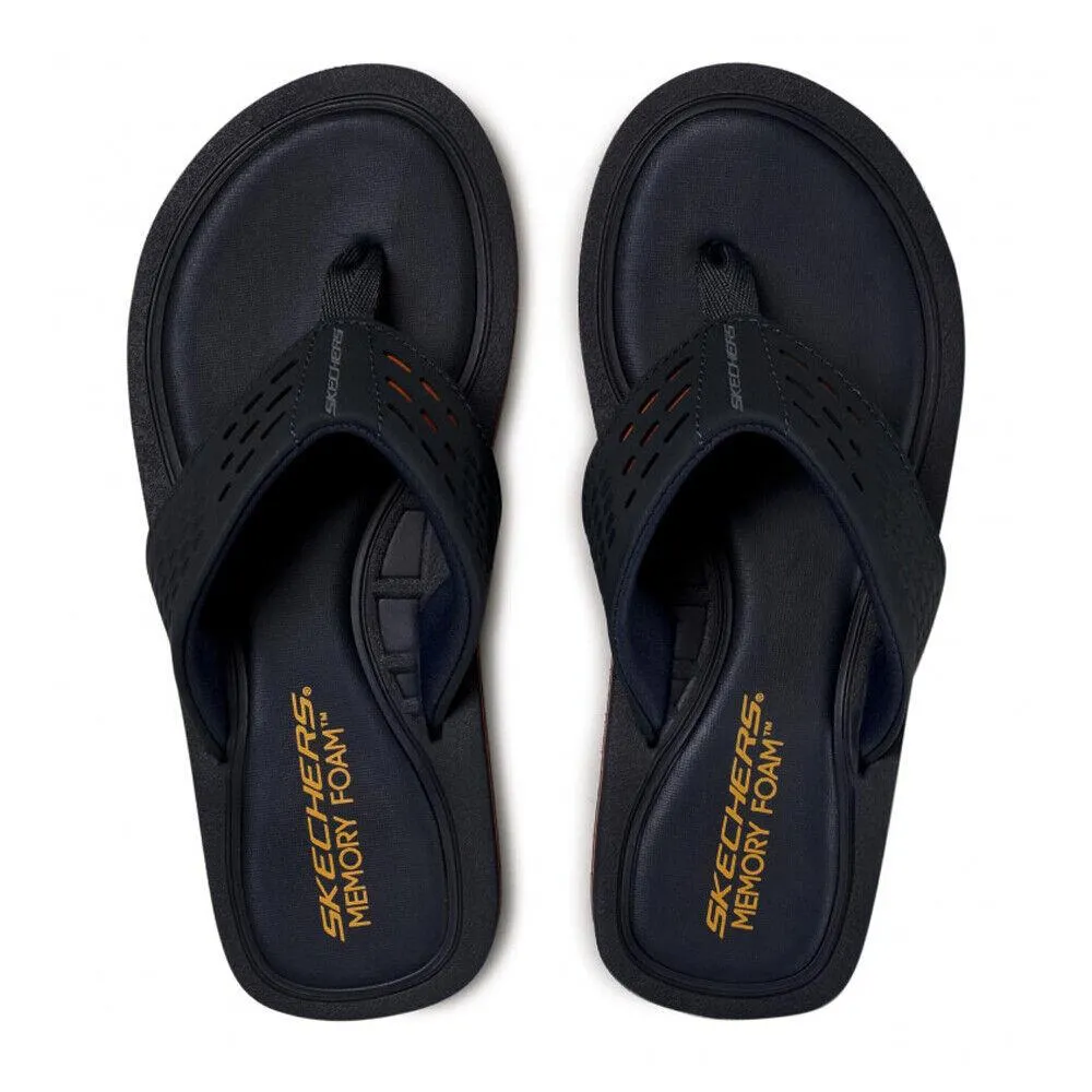 Skechers Tocker Saga Bora Memory Foam Flip Flops Sandals 237298