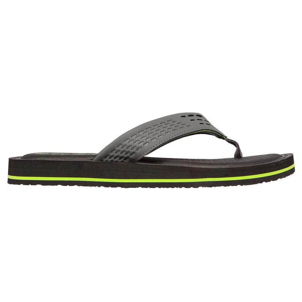Skechers Tocker Saga Bora Memory Foam Flip Flops Sandals 237298