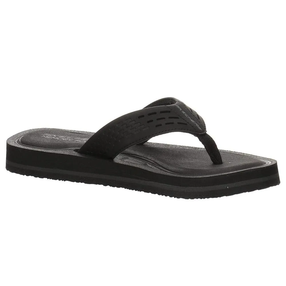 Skechers Tocker Saga Bora Memory Foam Flip Flops Sandals 237298
