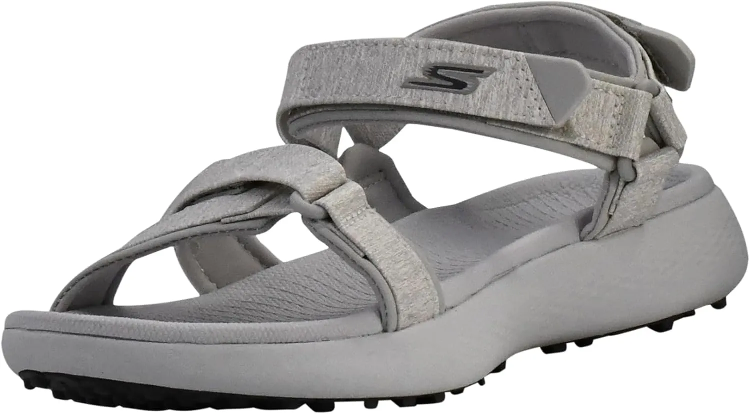 Skechers Women's 600 Spikeless Sandals Golf Shoe, Light Grey, 8 M US