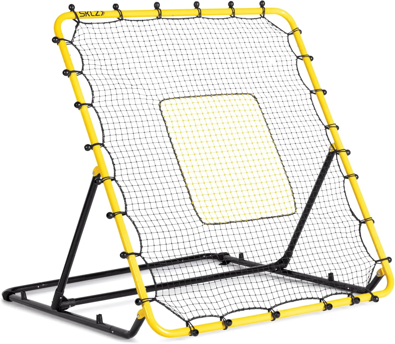 SKLZ Fielding Trainer - Baseball & Softball Pitch-Back Rebound Net - Ground, Line Drive & Fly Ball Return Settings - 4 x 4.5-Foot Steel Frame, UV & Weather Resistant Bungee Net, Easy-Fold Design