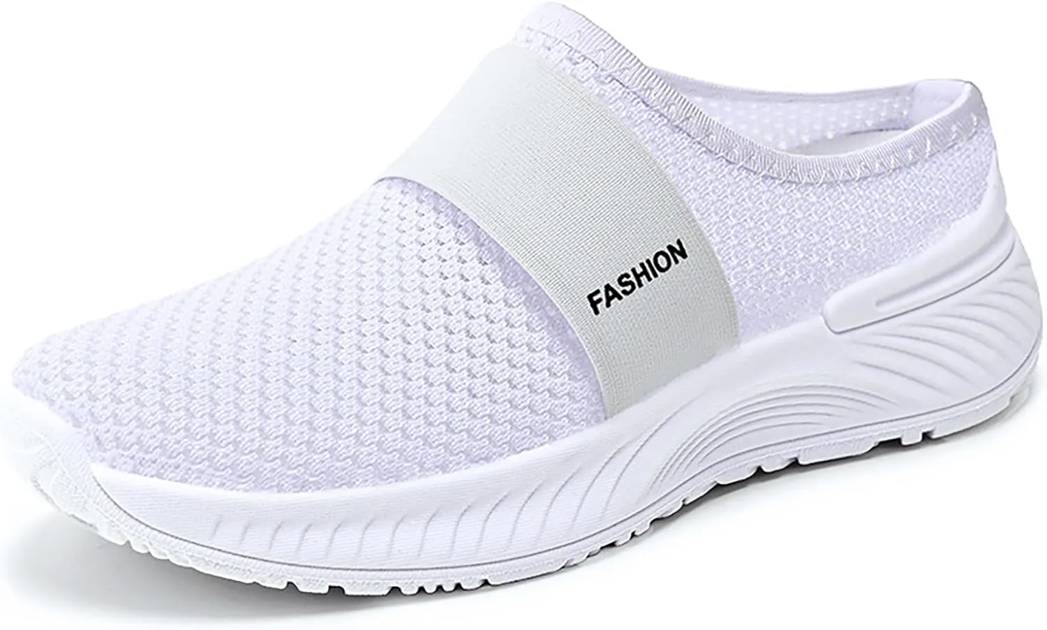 Slip On Sandals Women Comfortable Mesh Closed Toe Walking Orthopedic Shoes Breathable Wide Width Arch Support Shoes