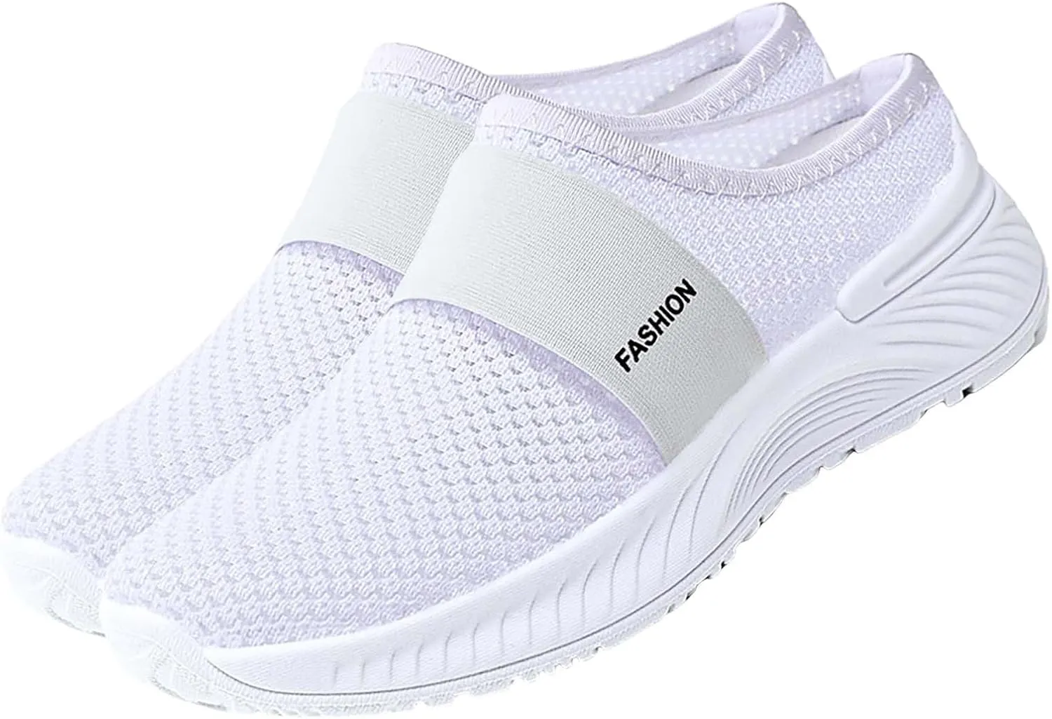 Slip On Sandals Women Comfortable Mesh Closed Toe Walking Orthopedic Shoes Breathable Wide Width Arch Support Shoes
