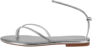 Slippers for Women Moccasins Rhinestone Shiny Fashion Flat Bottom Comfortable Non Slip Beach Flip Women Shoes