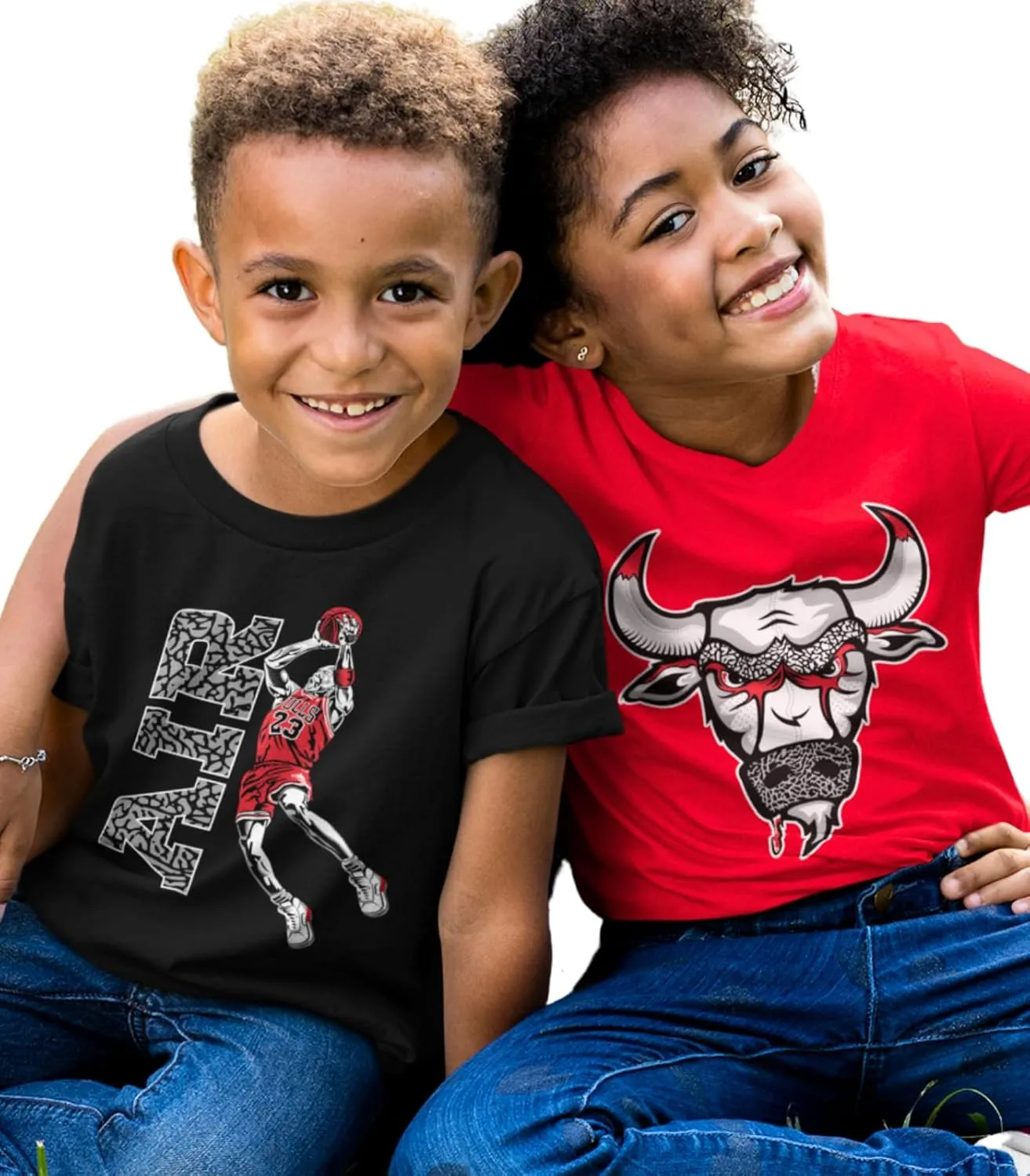 SNELOS Youth Kids Shirt to Match Jordans Air Jump Match Sneaker Tee for Boys Girls