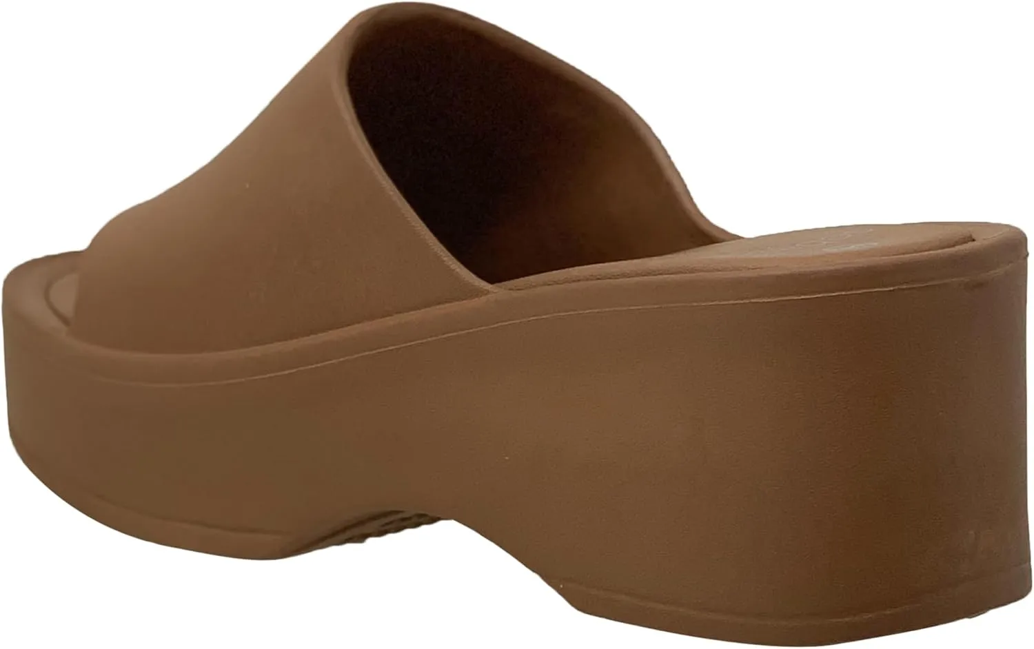 SOBEYO Women's One Band Slide Wedge Platform Sandals Slip-On Flip Flops EVA Soft Light-Weight Sole