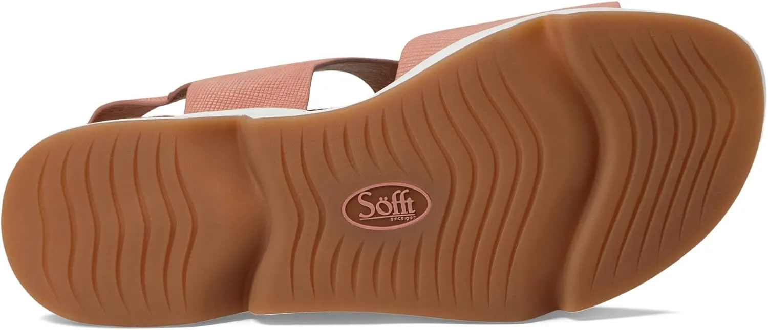 Sofft Womens Castello Leather Open Toe Wedge Sandals