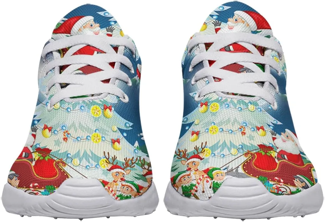 Sonzj-II Christmas Shoes Women Running Shoes Men Lightweight Walking Sneakers Mesh Athletic Sport Shoes