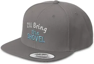 Speedy Pros Snapback Hats for Men & Women I'll Bring The Shovel Acrylic Flat Bill Baseball Cap