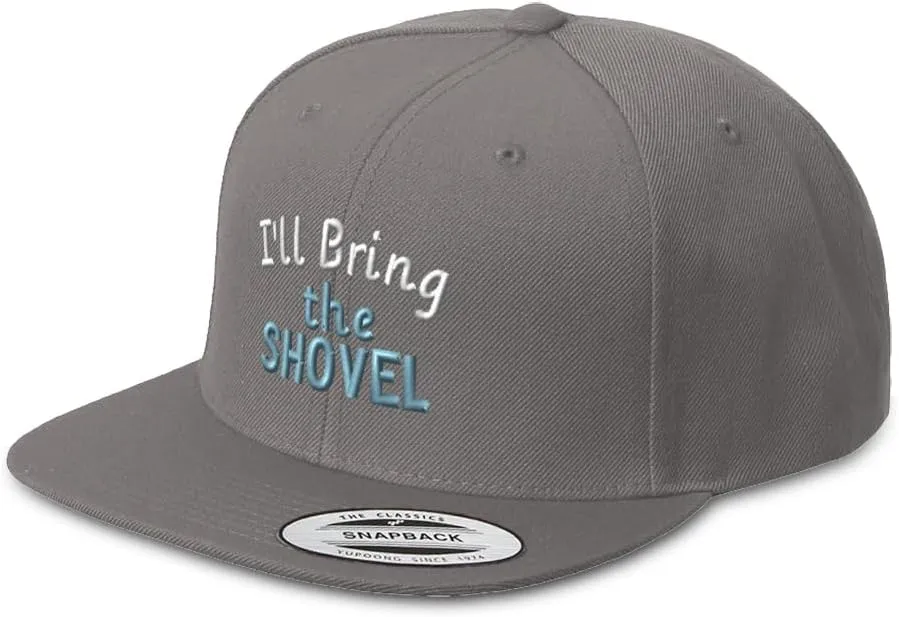 Speedy Pros Snapback Hats for Men & Women I'll Bring The Shovel Acrylic Flat Bill Baseball Cap