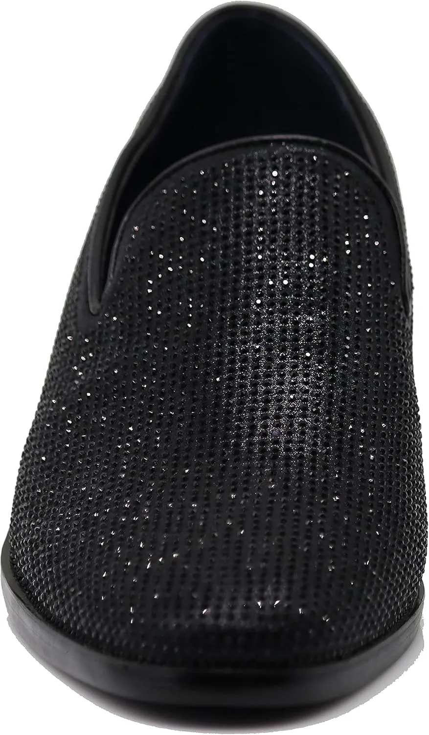SPK24 Men Vintage Spikes Sparkle Formal Tuxedo Stage Fashion Slip On Loafer Dress Shoes