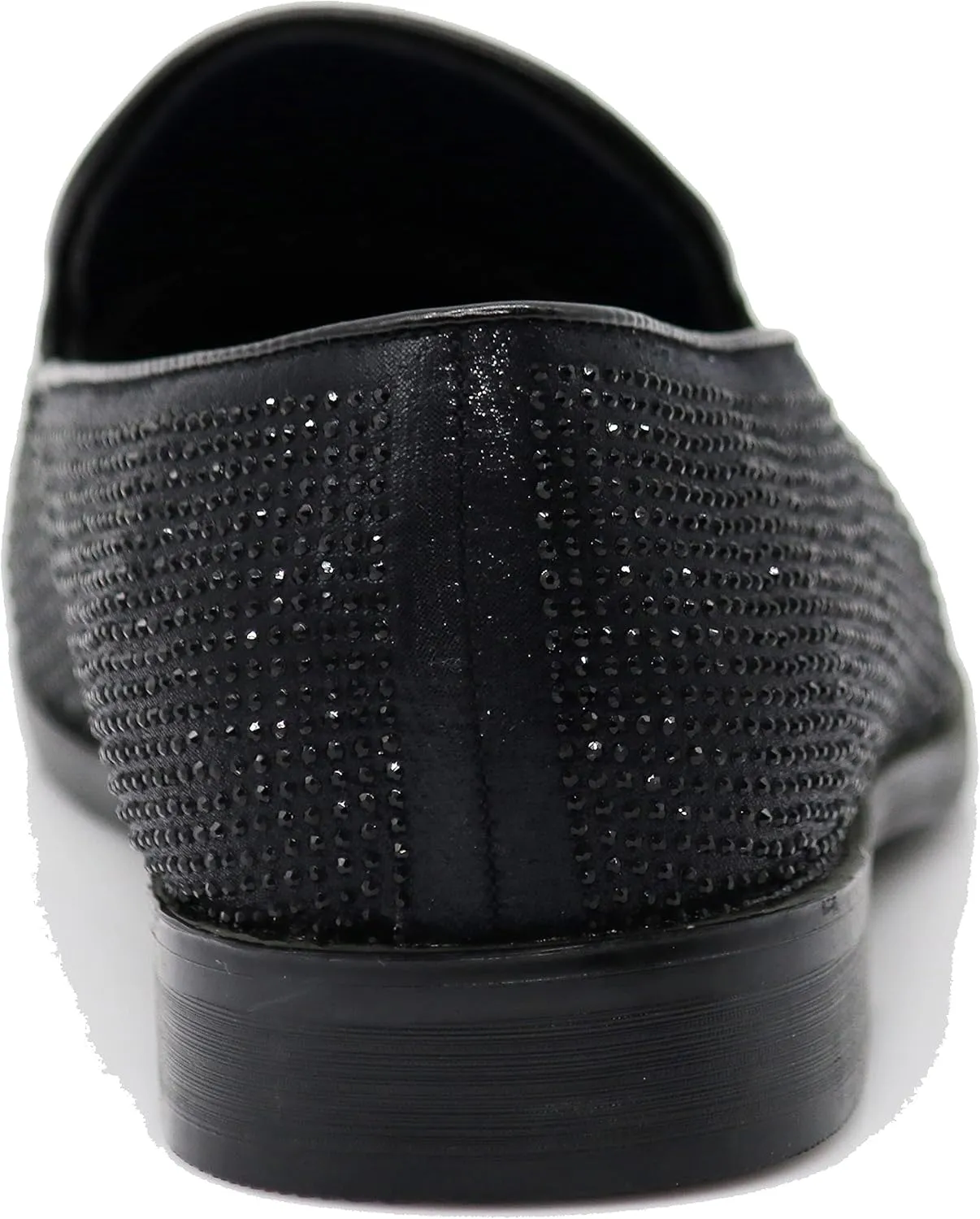 SPK24 Men Vintage Spikes Sparkle Formal Tuxedo Stage Fashion Slip On Loafer Dress Shoes
