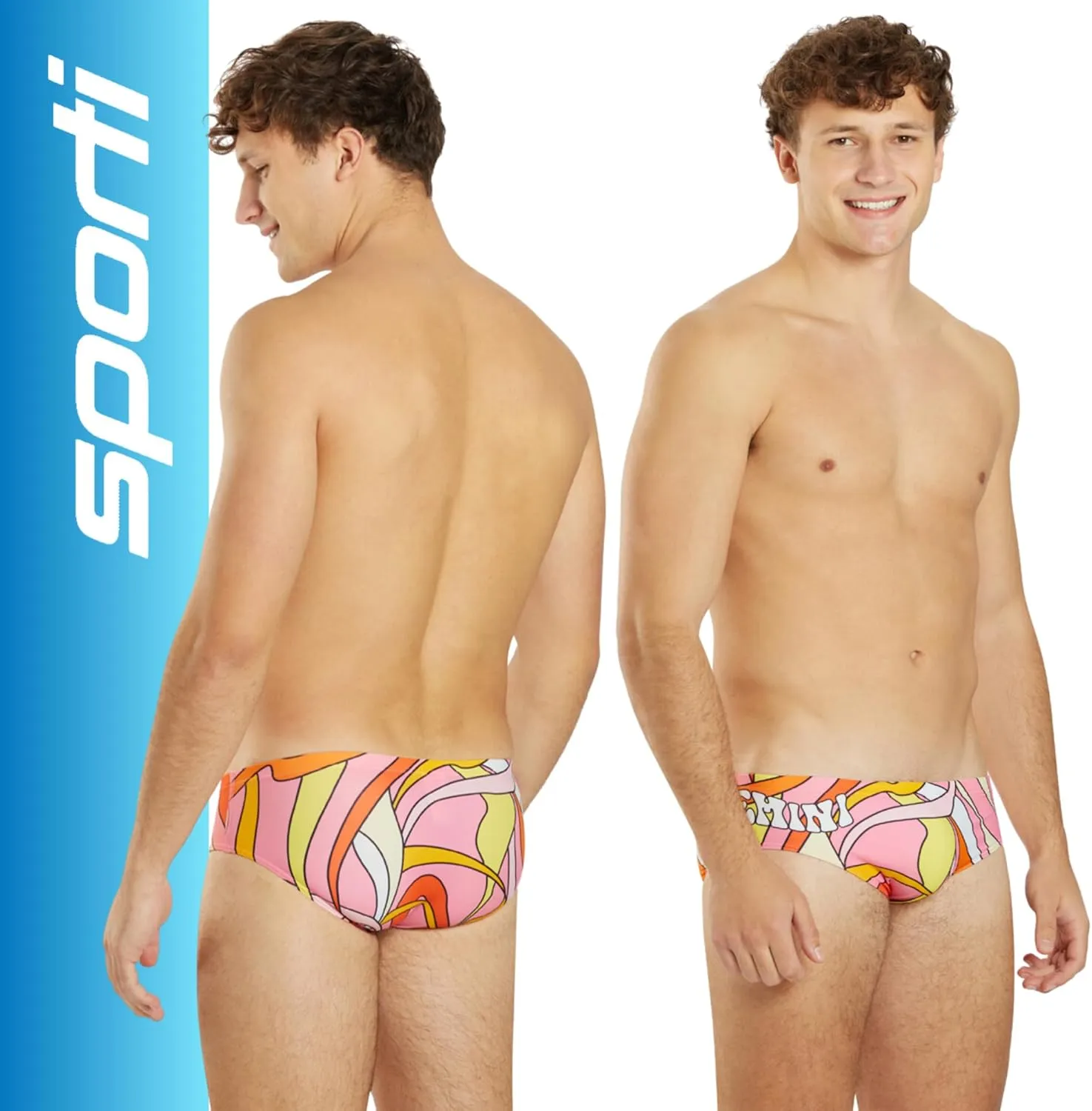 Sporti Men's Swim Briefs - Swimsuit Training Bathing Suit for Swimmers - Men's Athletic Swimwear Briefs for Lap Swimming