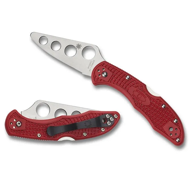 Spyderco Delica 4 Lightweight Trainer Folding Pocket Knife with Blunted Blade