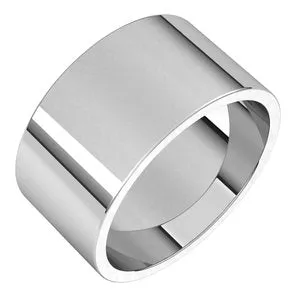 Sterling Silver 10 mm Flat Band Size 8