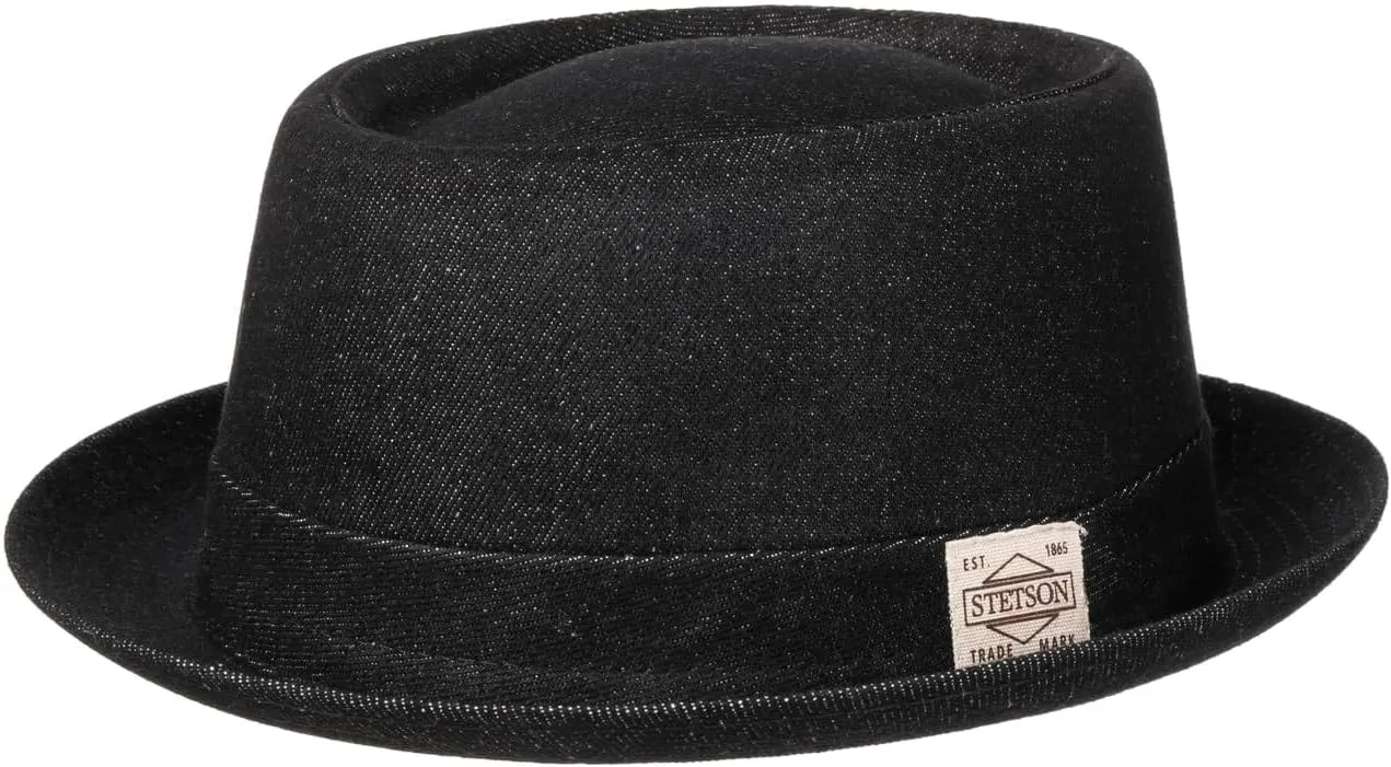 Stetson Classic Pork Pie Denim Hat Women/Men - Made in Italy