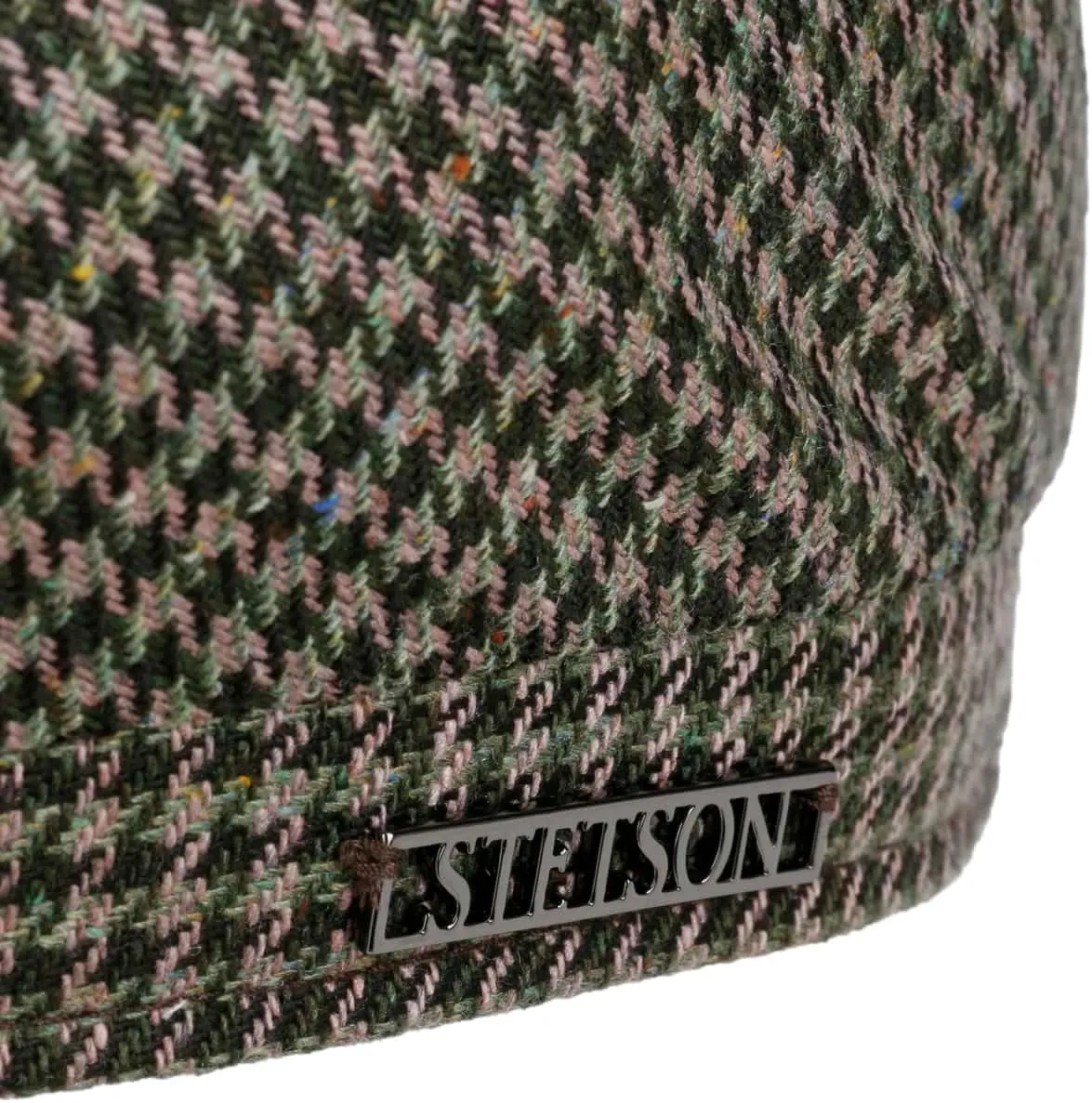 Stetson Silk Houndstooth Flat Cap Men - Made in The EU