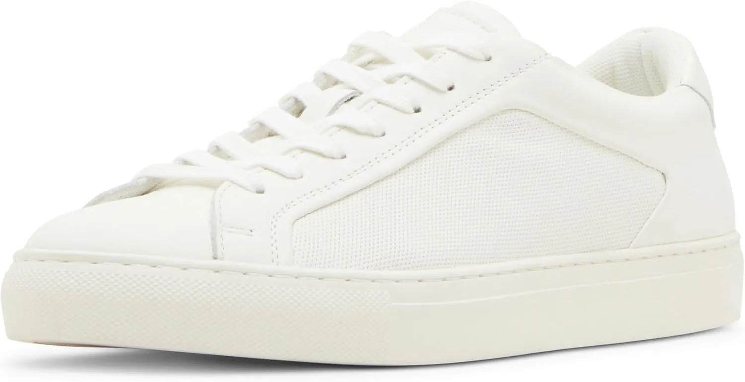 Steve Madden Men's FINNEAS Sneaker, White/White, 11.5