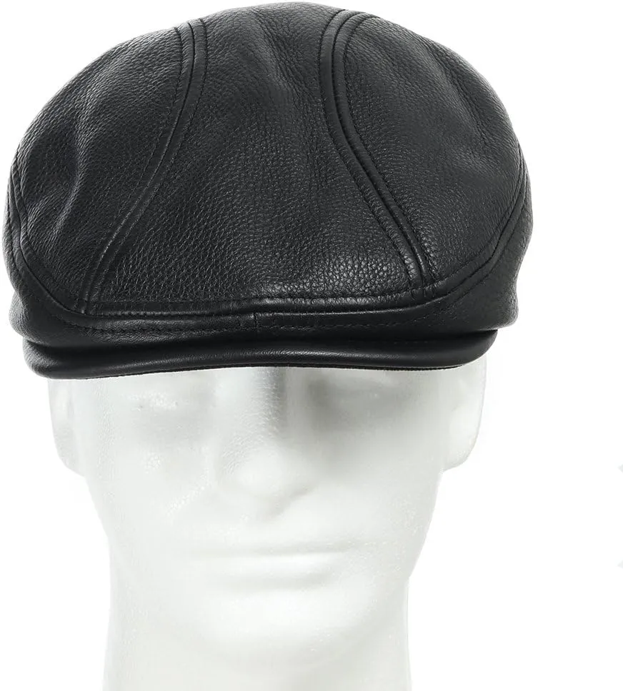Stockton Driving Classic Leather Ivy Flat Caps Hat Newsboy
