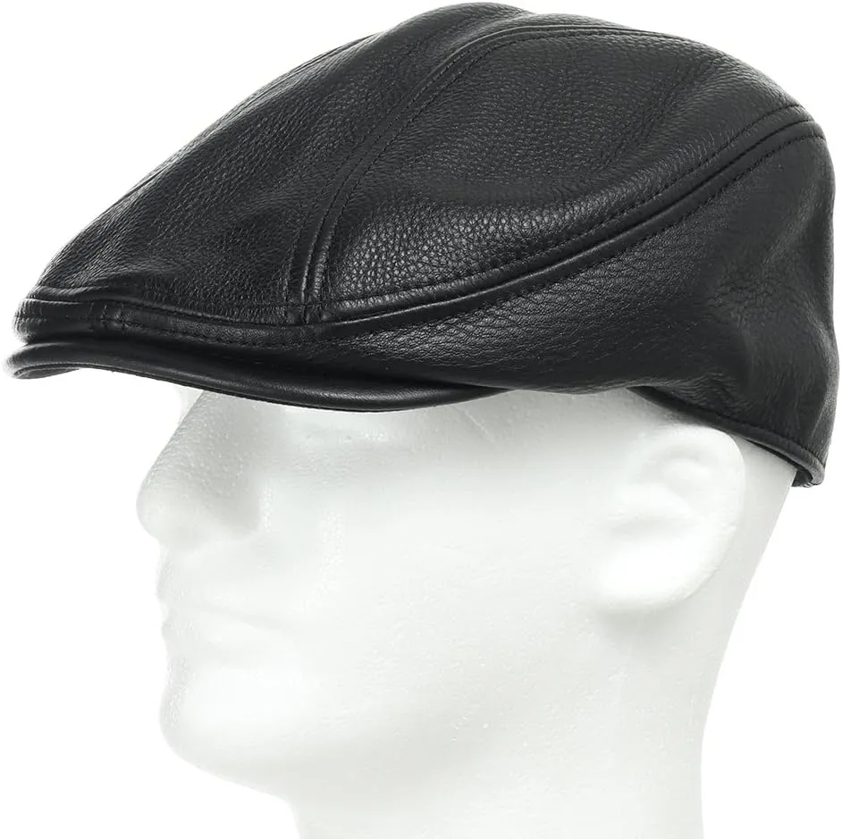 Stockton Driving Classic Leather Ivy Flat Caps Hat Newsboy