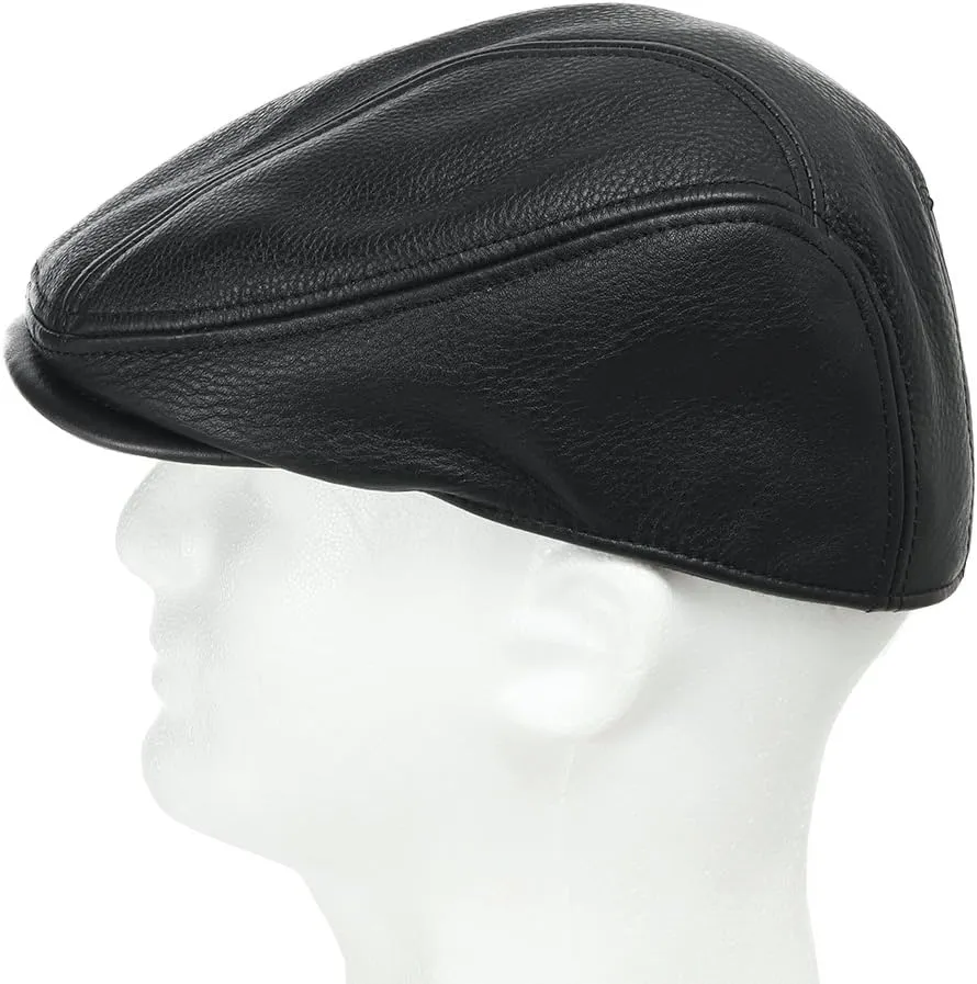 Stockton Driving Classic Leather Ivy Flat Caps Hat Newsboy