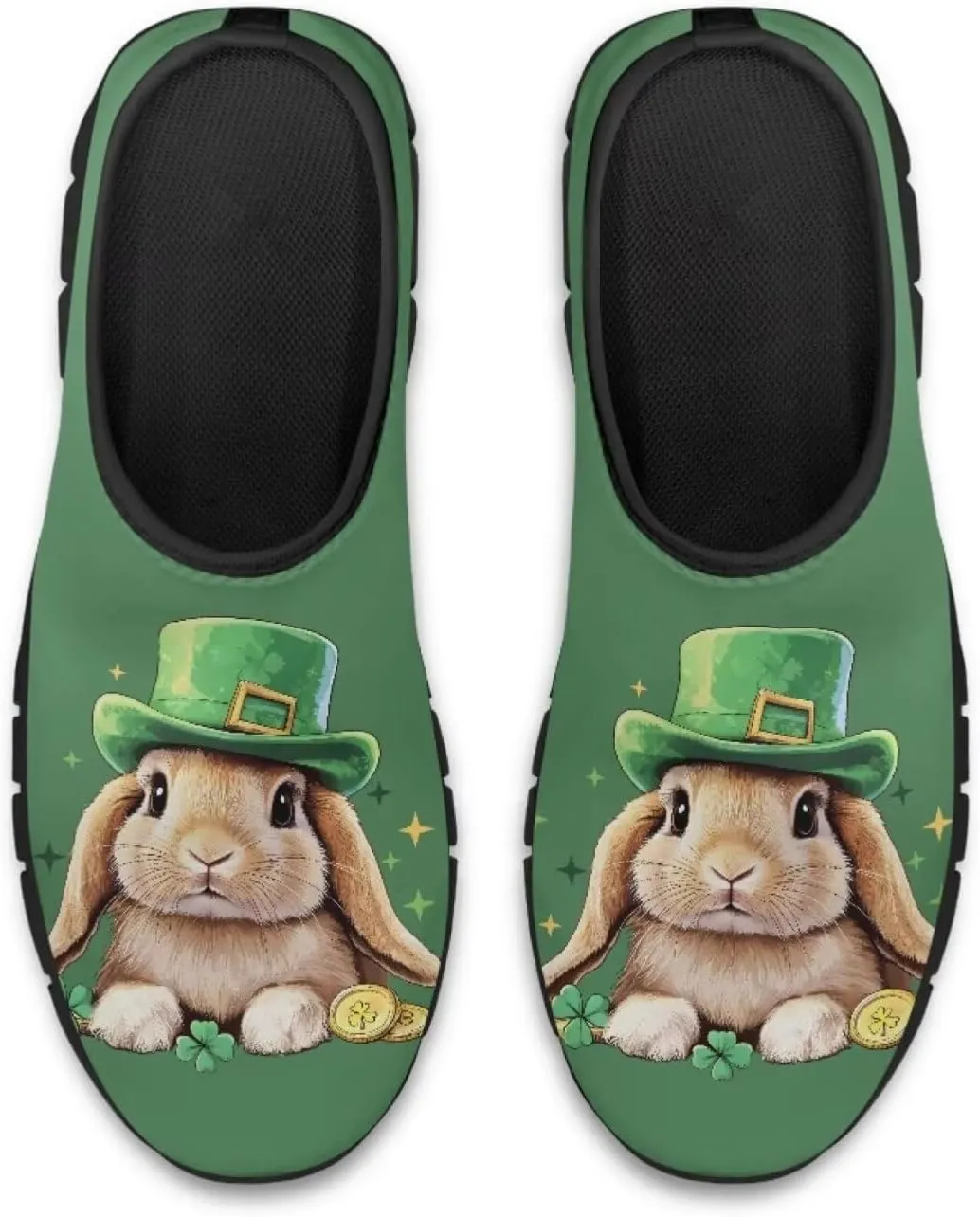 St.Patrick's Day Womens Loafer Flat Shoes Lightweight Classic Slip On Ladies Driving Sneakers - Green