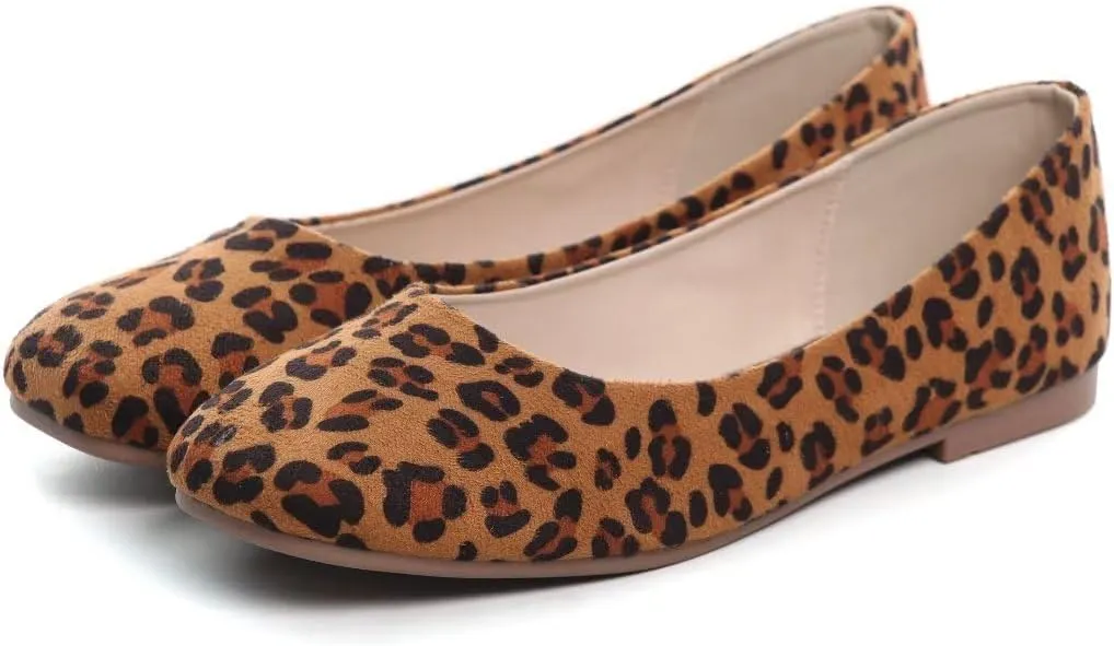 Stunner Women's Comfortable Slip On Ballet Shoes Square Toe Dress Flats Soft Walking Flats